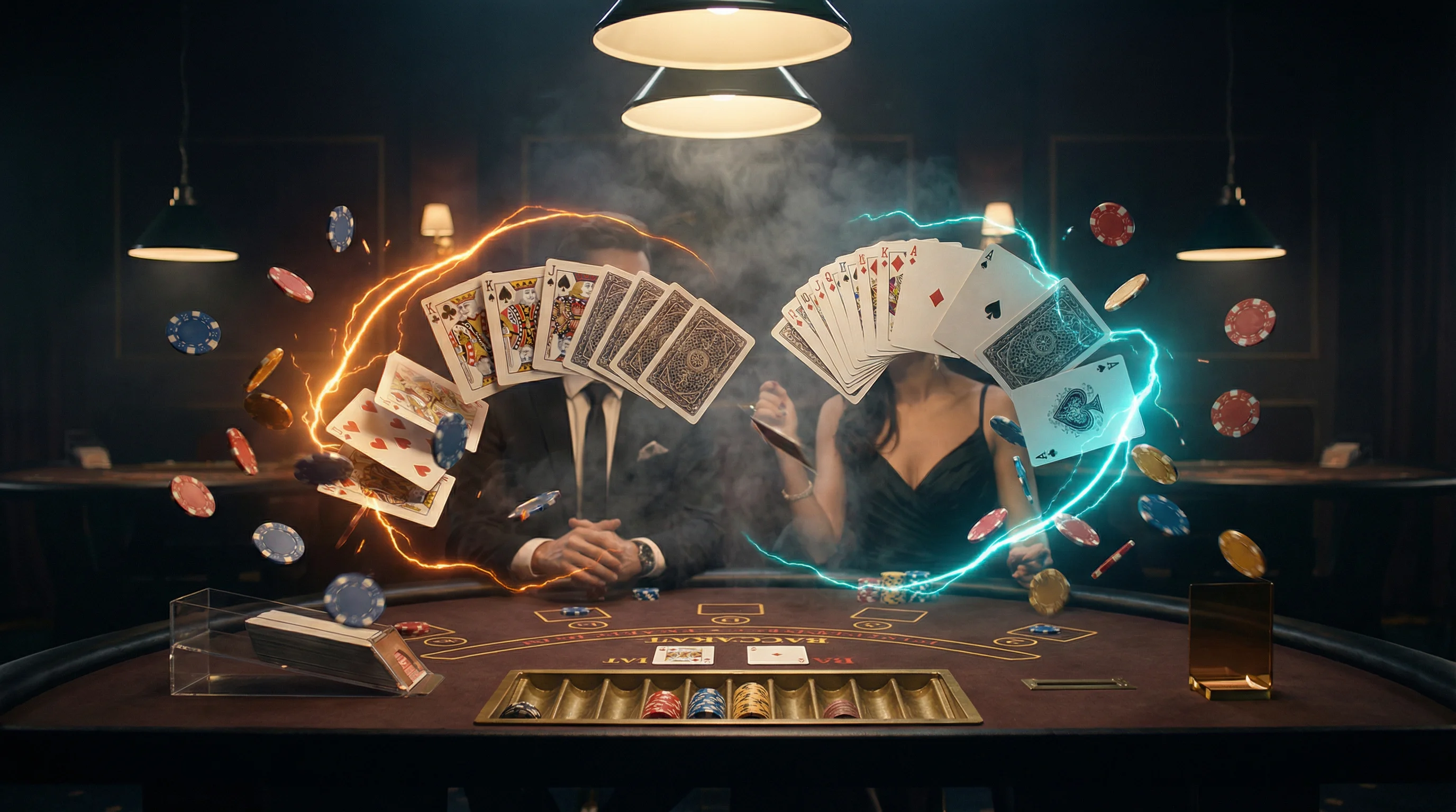 Bacará online YYBet duelo épico de cartas